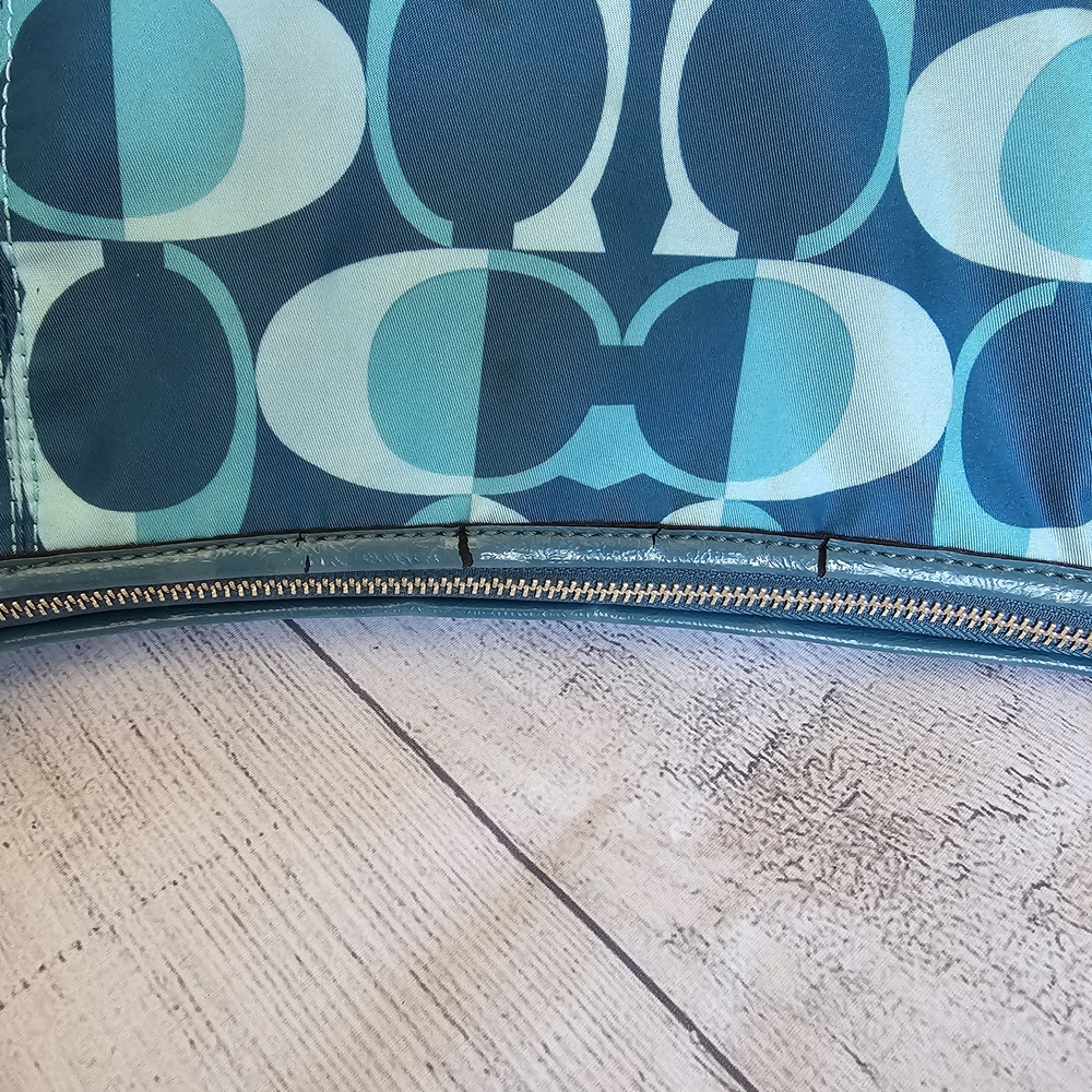 Coach Daisy Dream C Print Teal Convertible Hobo/Crossbody Bag F26023 - Picture 12 of 14